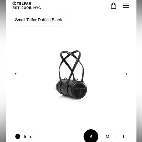 Telfar small Black duffle Crossbody Bag - Picture 7 of 7